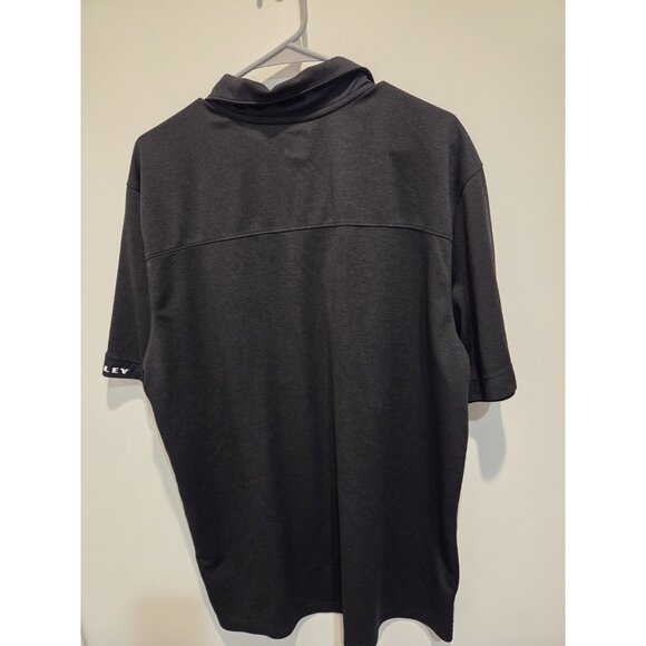 Oakley Polo Shirt 2XL Adult Black Regular Fit Short Sleeve Golf Mens - Picture 2 of 8